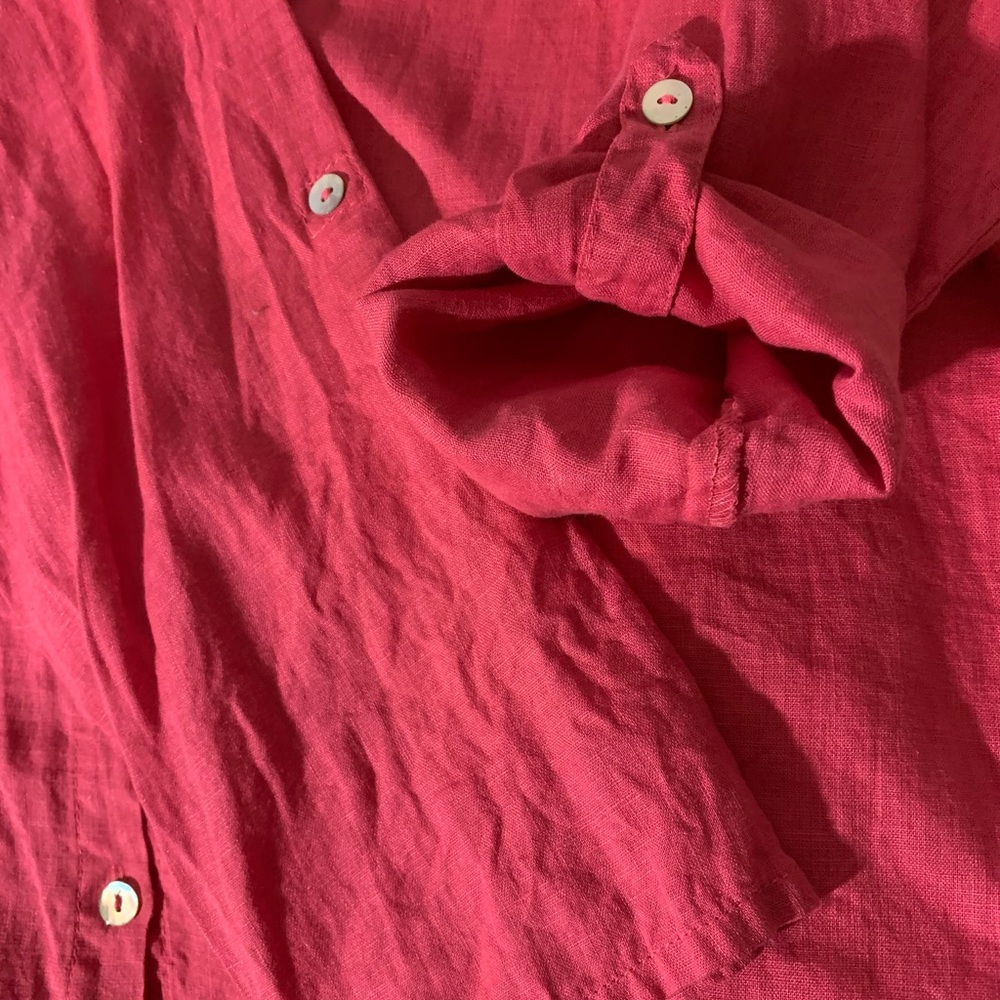 FLAX button down tunic linen shirt - Picture 7 of 9